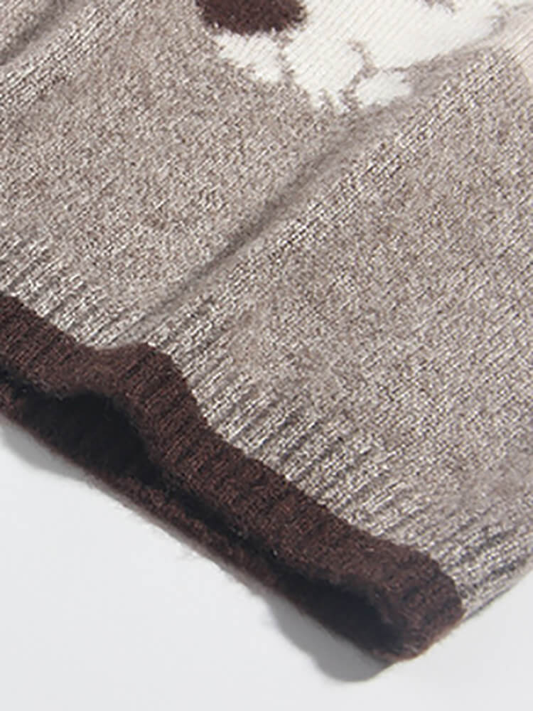 Rabbit Animal Knit Cashmere Pullover Crewneck Sweater